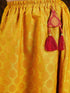 Girl's' Mustard And Maroon Lehenga Set